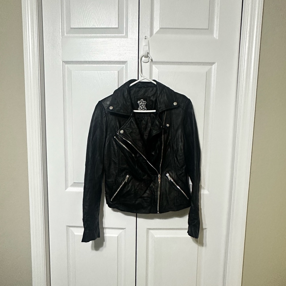 Vintage Genuine Leather Biker Jacket